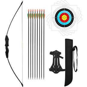 44" Bow and Arrow Set for Kids Children Outdoor Youth Recurve Bow Junior Archery Training for Kids 8-12 Teams Game Gift