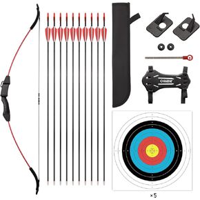 LWANO Bow and Arrow Set for Kids, Archery Beginner Gift with 10 Arrows, 5 Target Face, Ideal for Kids, Youths, Teens, Perfect for Left & Right Handers