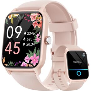 Fitpolo Smart Watches for Women Android & iPhone, Alexa Built-in [1.8" HD Screen] IP68 Waterproof Fitness Watch with Bluetooth Call (Answer/Make), Heart Rate/Sleep/SpO2 Monitor, 105+ Sports Tracker