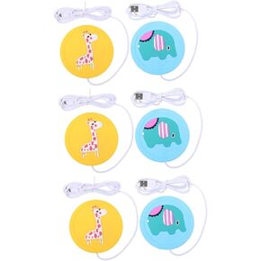 6 PCS السيليكون تسخين كوستر كوب وسادة المنزل كوب المنزل دافئ كوب كهربائي أكثر دفئا شرب كوب الحليب الدافئ زجاجة دافئة المكتب كوب المكتب دافئ USB شحن USB كوب أكثر دفئا in Kuwait