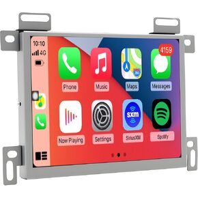 QLED Radio for Jeep Grand Cherokee Wrangler Compass,Dodge Challenger Charger Durango,RAM 1500/2500/3500,and More Select Models,CarPlay Android Auto Ready