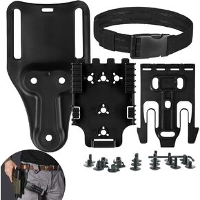 QLS Quick Locking System Kit with 2" Mid-Ride Belt Loop, Includes Fork and Duty Receiver Plate & Elastic Leg Strap