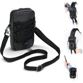 Military Backpack Shoulder Strap Pouch Holder, Phone Carrying Pouch Crossbody Holsters Bag for iPhone 16 15 14, Backpack Mount Bag for iPhone GoPro Max Hero 12 11 DJI Action Bike Fits Outdoor Travel