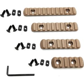 4-Pack Polymer Picatinny Rail Sections Kit for Rail Mount System - 5/7/9/11 Slots