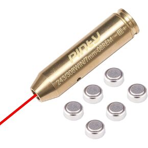 Pinty .243 7mm-08 .308 Rifle Bore Sighter Red Dot Laser Cartridge Hunting Optics Scope Boresight Kit