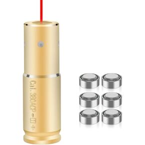 GOTICAL Cal .380 ACP Cartridge Bore Sight Boresighter Red Laser Boresight 380 ACP Boresighter Universal Laser Bore Sight, Red Dot Laser Cartridge Gun Sighter