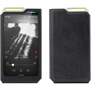 MITER Case for HiBy R4, Handmade Artificial PU Leather Cover for hibyr4 (Black)
