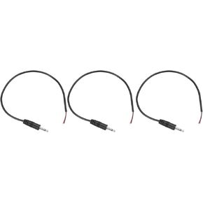 DMiotech 3.5mm 1/8" Male Plug Jack Connector Audio Cable 2 Pole Mono Aux Cable Replacement Repair Bare for Headphone Headset Earphone 1.8M/6Ft Black