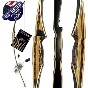 Southwest Archery Scorpion Traditional Hunting Long Bow – 68" Longbow – Right & Left Hand – Draw Weights in 25-60 lbs – USA Based Company – Perfect for Beginner to Intermediate – 1 Year Warranty
