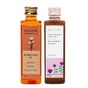 Kumkumadi Tailam & Nalpamaradi Thailam Combo Pack 100ml + 100ml
