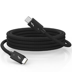 Long 6.6FT Thunderbolt 4 Cable,[Intel Certified] USB C Cable Support 40Gbps/8K Display/240W Fast Charging for USB4, Thunderbolt 3 Cable, Flexible 6.6Foot USB C to USB C Cable for iPhone 16/15, MacBook
