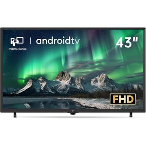 FPD 43 بوصة التلفزيون الذكي الكامل HD 1080p LED TV Frame TV Screen Television مع Google Cast Streaming Live Uitra Thin Android TV ، Bluetooth ، HDMI ، WiFi ، (Palette-Series.2025)