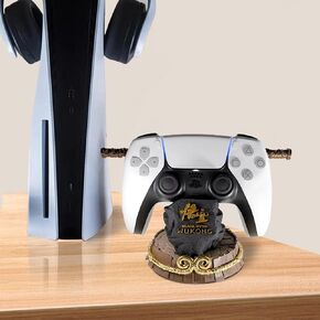 Black Myth Wukong Game Controller Stand with Golden Hoop Tightening Curse and Bronzecloud Ruyi Staff, Destiny Man Handheld Models with Resin Base, Desktop Bracket for PS5/XSX/XB0X/NS/Switch Pro