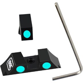 Kingson Front and Rear Handgun Sights Glow in The Dark for Glock Pistols, Fits Glock 17, 17L, 19, 22, 23, 24, 26, 27, 33, 34, 35, 38 and 39