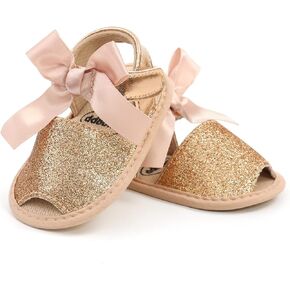 Ohwawadi Baby Boys Girls Sandals Summer Wedding Dress Flats Shoes Infant Newborn Crib Footwear First Walkers Prewalkers
