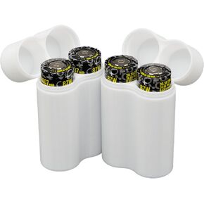 Slimline 21700 Battery Case, Soft Durable Material - Pack of 2 (Holds 2 Batteries)