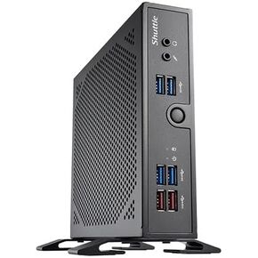 Shuttle XPC Slim Fanless DS50U3 Mini Barebone PC Intel i3-1315U Raptor-Lake Processor Supports DDR5 SO-DIMM (Max. 64GB) Triple Display Support 12V or 19V DC (No Ram No HDD/SSD No OS Installed)