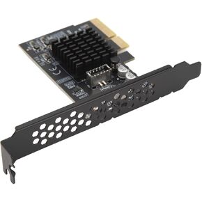PCIe USB 3.2 Gen 2 Expansion Card, ASMedia ASM3242, 20Gbps Data, for Win 10 11, OS X, with 20G Cable and HDD Enclosure Support