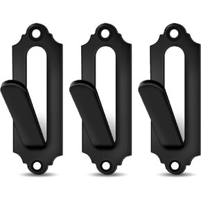 Mount Skull Hanger – Wall Mount for Deer, Mule Deer, Antelope, Coyote, and Small Game | Easy Installation Kit Included | Durable Skull Bracket for Displaying Trophies | 4" x 1.2", Black (3 Pack)