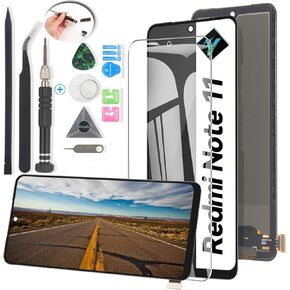 YWLRONG Screen Replacement for Xiaomi Redmi Note 11 2201117TG/2201117TI/2201117TY/2201117TL LCD Display Touch Screen Digitizer Assembly with Kit