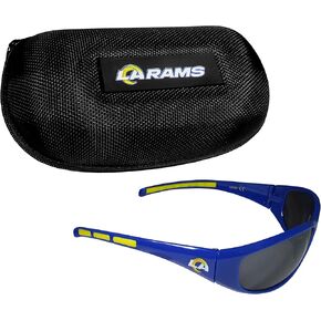 NFL Detroit Lions Wrap Sunglasses & Zippered Case, Blue