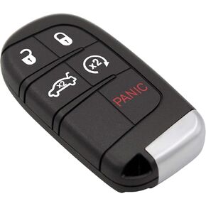 Replacement for 5 Buttons Proximity Smart Key for Chrysler 200 2015 2016 2017 |Chrysler 300 2019 2020 2021| Dodge Charger 2020 2021 2022 2023| M3M-40821302 68155687AB 433Mhz 4A-Chip| 1PCS