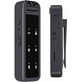 Body Video Camera 128GB, Body Worn Camcorder 5 Hours HD 1080P Body Cam with 180° Rotating Lens,with Night Vision, Easy to Use and Take for Traveling, Walking, Law Enforcement and Outdoors Activities