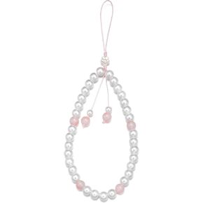 Phone Charms Beaded Phone Strap for Women Pearl Phone Wrist Strap Personalized Cell Phone Lanyard Y2k Keychain Bag Charms Cell Phone Accessories