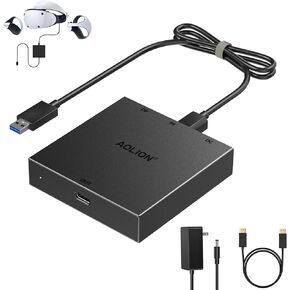 PS VR2 PC Adapter & DisplayPort Cable - Expand Your PS VR2 Game Library on PC, Includes PC Adapter, Power Adapter, and DP Cable