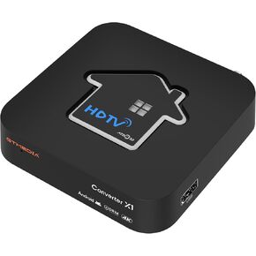 HDTV Converter X1 Box with ATSC3.0 DRM, 4K UHD Streaming, D0lby AC4, Built-in WiFi & Bluetooth 5.0, DVR Recording