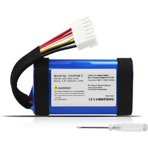 ZTHY GSP-1S3P-CH40 Battery Replacement for JBL Charge 5 Portable Bluetooth Speaker with Tools 27Wh 3.6V 7500mAh