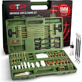 Universal Gun Cleaning Kit - Pro Grade Gun Cleaner and Handgun, Rifle and Shotgun Cleaning Kit with Brass Jags and Bore Rope - Complete Firearm Cleaning Kits for All Guns