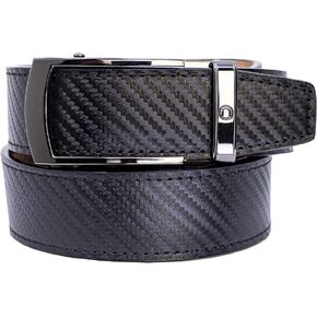 Men's Belt, Nexbelt EDC Bond CCW Carbon Black Leather Gun Tactical Ratchet Belt for Concealed Carry