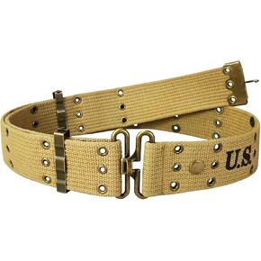 SMONT WW2 US Army M36 Pistol Battle Tactical Military Hunting Belt, 2" Wide WWII M1936 Webbing Belt
