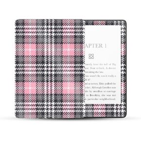 MightySkins Glossy Glitter Skin Compatible with Amazon Kindle Paperwhite 5 6.8-inch 11th Gen (2021) Full Wrap - Pink Plaid | Protective High-Gloss Glitter Finish | Easy to Apply | Made in The USA