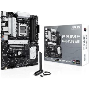 ASUS Prime B650-PLUS WiFi AMD B650 AM5 Ryzen™ Desktop 9000 8000 & 7000 ATX Motherboard, DDR5, PCIe 5.0 M.2, 2.5Gb LAN, WiFi 6E, HDMI™, SATA 6 Gbps, USB Type-C®, BIOS Flashback™, Thunderbolt™ 4 Header