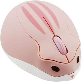 Wireless Mouse Cute Hamster Shape Silent Click Portable Compact Optical 1200DPI USB Cordless Mice for PC Laptop Computer Notebook MacBook Kids Girl Boy Men Women Adults School Office Work Gift (Gray)
