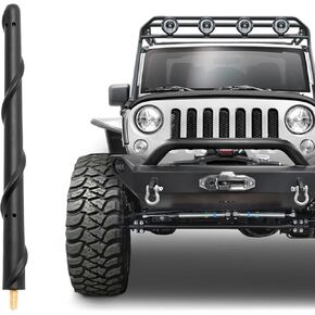 Short Antenna Compatible with Jeep Wrangler Accessories JK JL Unlimited Gladiator Accessories JT, 7 Inch for Jeep JKU JLU Sahara Rubicon Sport Willys 4xe Mojave High Altitude Radio Antenna Replacement