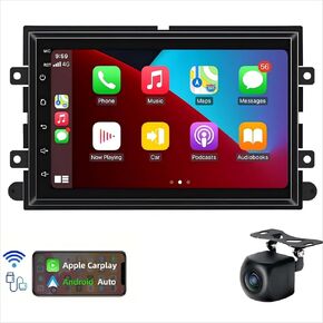 Android 13 Car Stereo Radio for Ford F150 F250 F350 2004-2014, 7 inches HD Touchscreen Car Stereo Radio w/CarPlay &Android Auto Radio, Support GPS Bluetooth SWC WiFi Backup Camera Radio(2+32G)