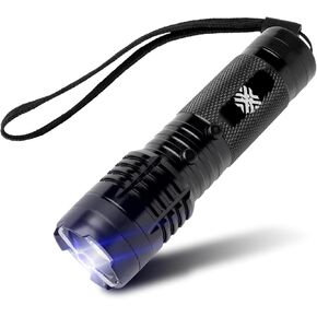 Shockwave Mini Tactical Flashlight | Ultra-Compact, Palm-Sized Design | 15,000 Volts & 2 Amps to Deter Attackers | 200-Lumen Flashlight | No License Needed | Free Holster | Rechargeable