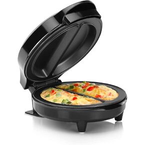 Lumme Omelet maker Non-Stick & Frittata Maker, Pizza Pocket maker - Makes 2 Individual Portions at once Quick & Easy creative omelets ready in minutes Black