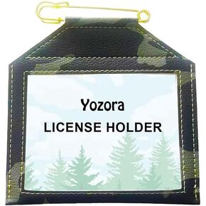 Weatherproof Hunting License Holder,Fishing License Holder, for Archery Tags and Permits, Clear Window, Premium Quality Hand Stitched Synthetic Leather,Badge Holder,with Pin Included