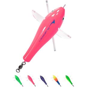 BLUEWING Deluxe Trolling Birds 650lbs Through Wire Fishing Teaser 7.28in Lure for Tuna Marlin Mahi, Port/Starboard/Center, Only for Making Spreader Bars
