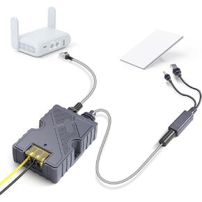XLTTYWL Starlink Mini 12V Power Supply, 150W GigE Passive & ESD Protection 12v Mini Starlink Poe with Mini Starlink DC&RJ45 Adapter Splitter for Starlink Mini Dishy