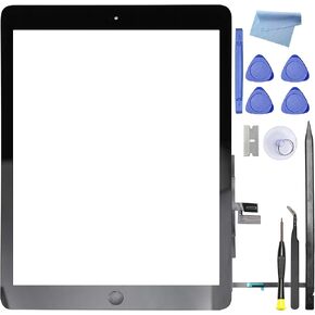 Screen Replacement for Ipad 7th Generation - Digitizer Replacement Parts Kits for Ipad 7th 8th 10.2 Inch Model A2197 A2198 A2200 A2270 A2428 A2429 A2430 with Home Button & Repair Tools (Black)