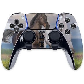 MightySkins Skin Compatible with PS5 DualSense Edge Controller - Horse Contrast | Protective, Durable, and Unique Vinyl Decal wrap Cover | Easy to Apply & Change Styles | Made in The USA