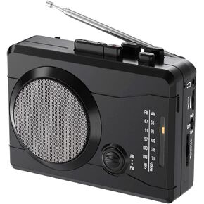 Portable Cassette Player Recorder, Cassette Tape MP3 Digital Converter, AM/FM Radio Station, Reverse Recording - Record from PC to Blank Tapes