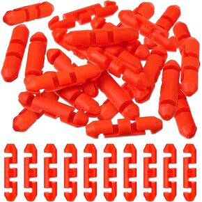 40 Pcs #2008-24 Auto Stopper Beads for Braided Line Auto Stop Beads Red Fishing Line Beads Downrigger Accessories