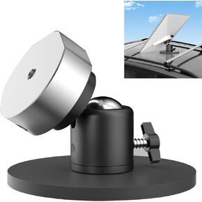 Starlink Mini Magnetic Mount,Adjustable Angle Car Roof Magnetic Mount for Star Link Mini, Easy Install on Metal Surfaces, No Drilling for Car RV Fence Yachts,Aluminum Alloy Tripod Adapter Include