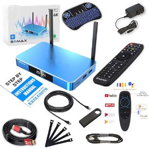 2025 S6 MAX – USB Flash Drive Kit with 64GB USB, Wireless Control, Backlit Keyboard, CAT6 Cable, Air Mouse, and Cable Ties (Easy Setup, USA Support)